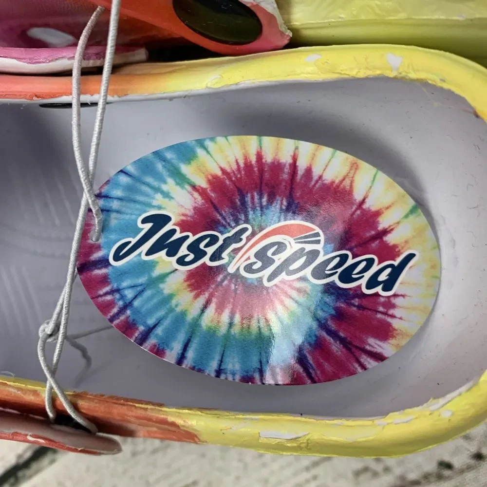 Just Speed Tie Dye‎ Clogs Sandals Kids [Size 6] Yellow Pink Purple Comfort